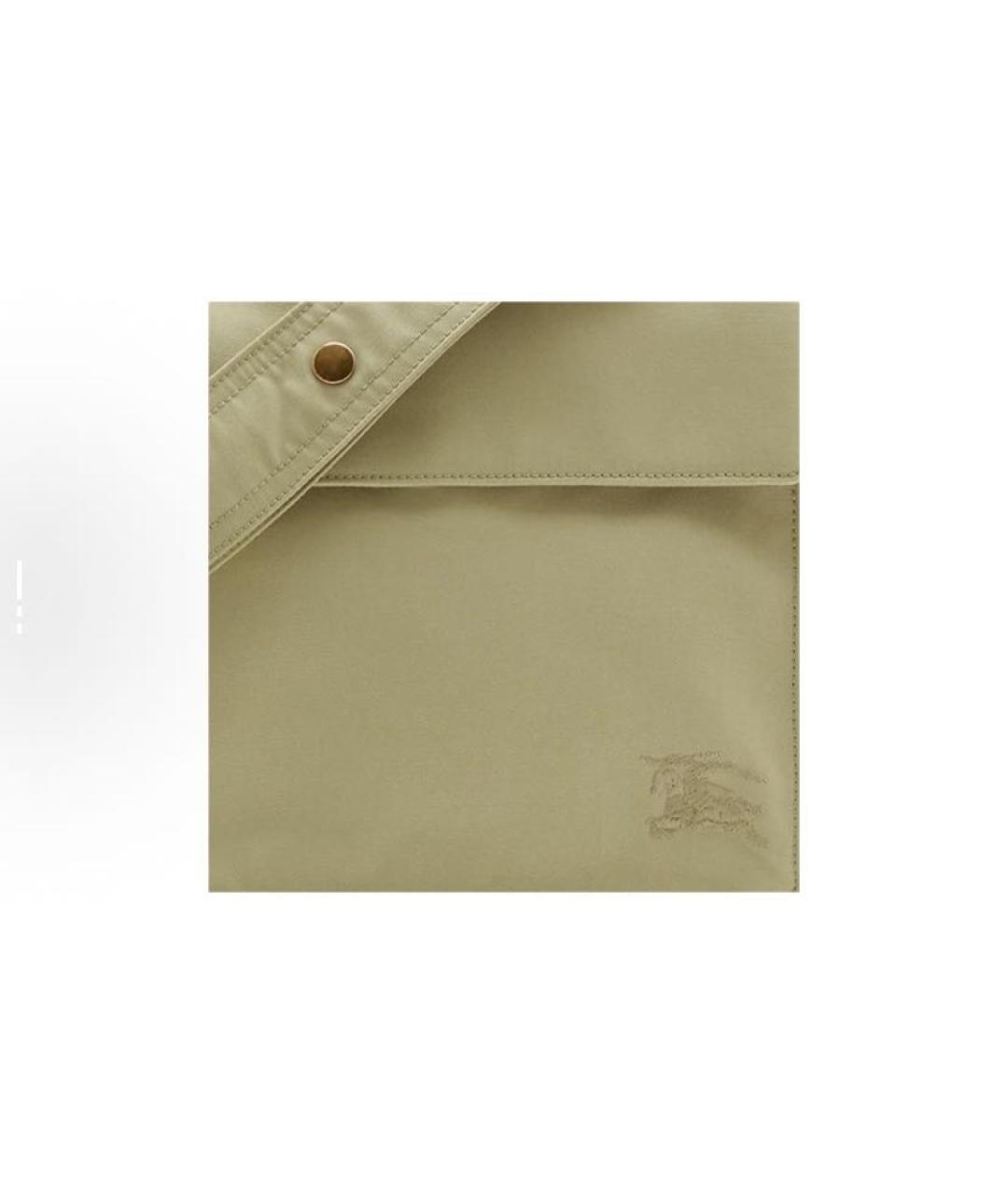 BURBERRY Хаки синтетическая сумка на плечо, фото 4