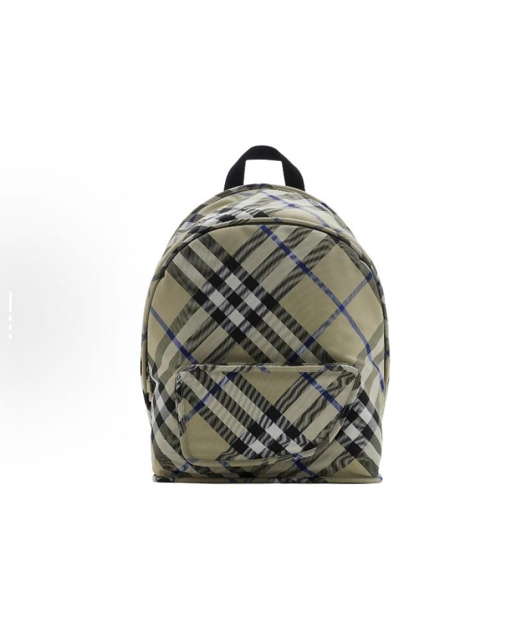 BURBERRY Зеленый синтетический рюкзак, фото 2