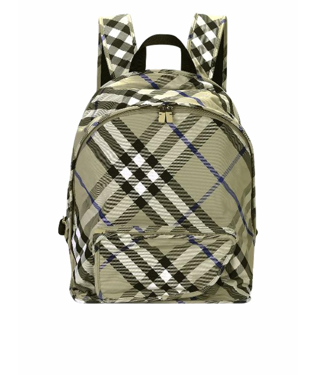 BURBERRY Зеленый синтетический рюкзак, фото 5