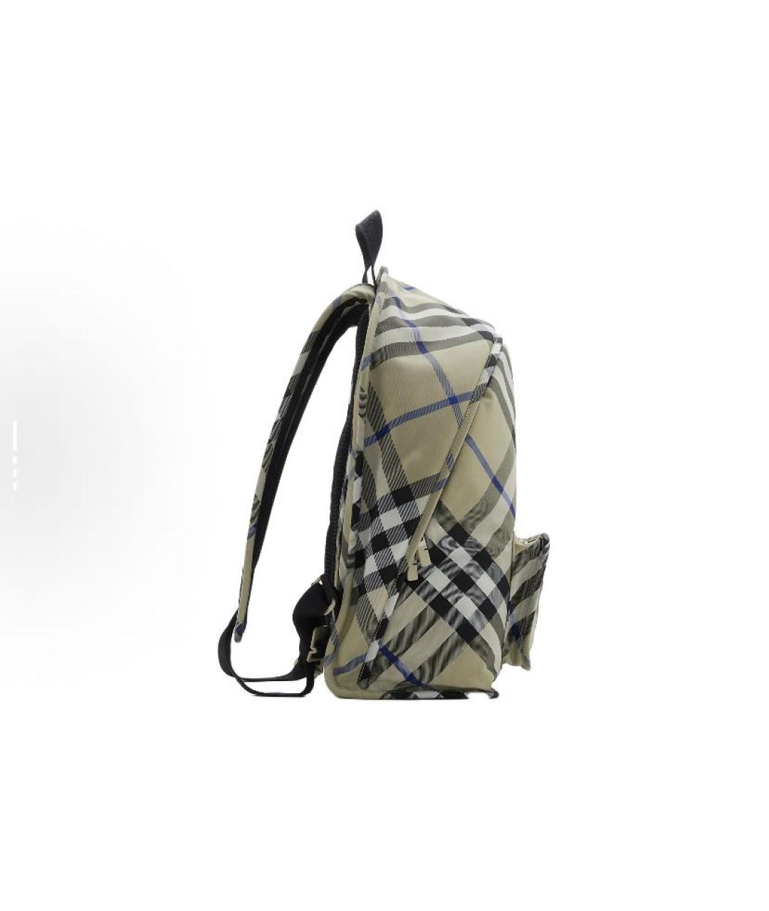 BURBERRY Зеленый синтетический рюкзак, фото 3