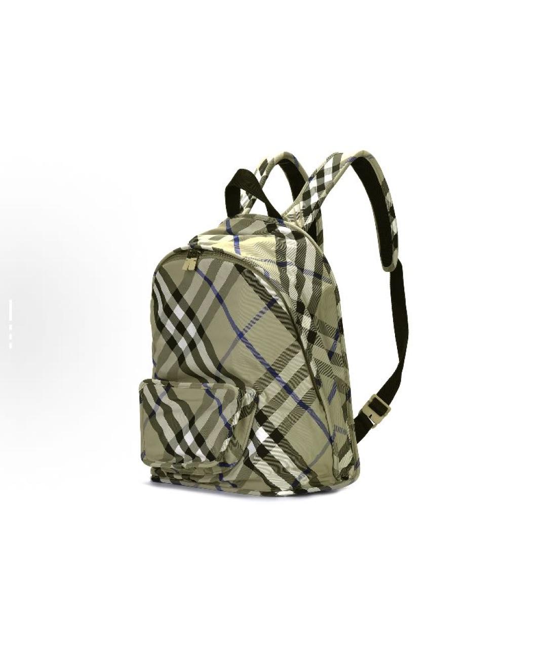 BURBERRY Зеленый синтетический рюкзак, фото 4