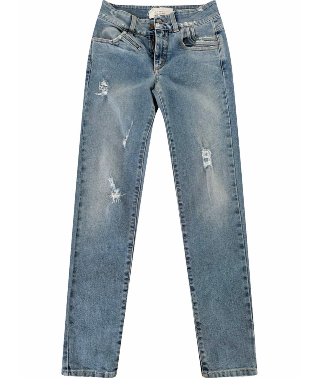 GIVENCHY Голубые хлопко-эластановые джинсы слим, фото 1