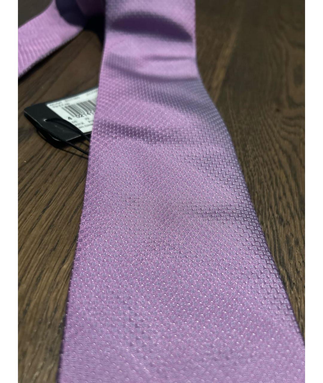 HUGO BOSS Фиолетовый шелковый галстук, фото 4