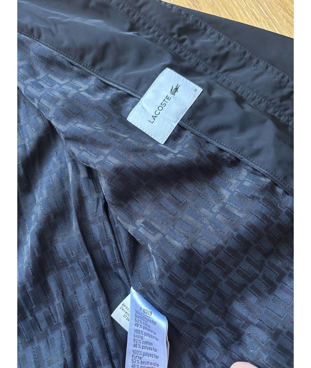 LACOSTE Темно-синяя полиэстеровая куртка, фото 4