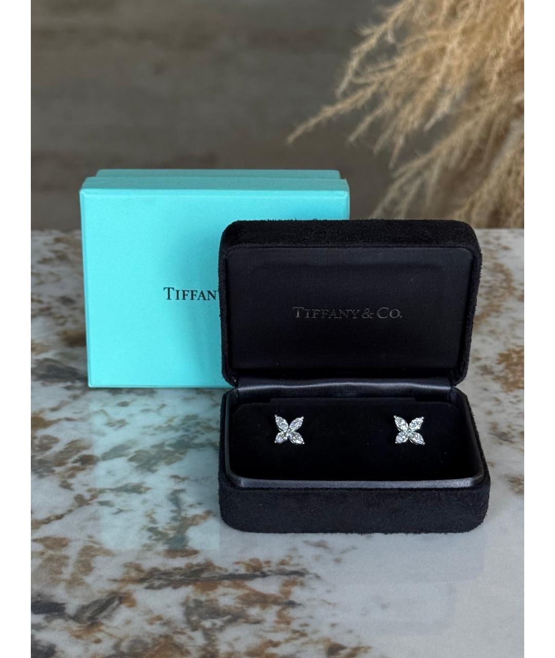 TIFFANY&CO Платиновые серьги, фото 2