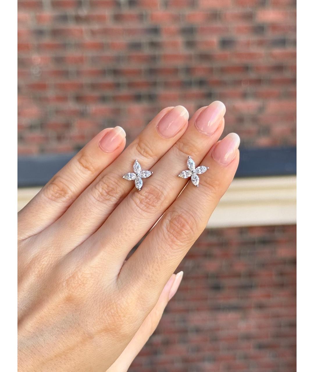 TIFFANY&CO Платиновые серьги, фото 5