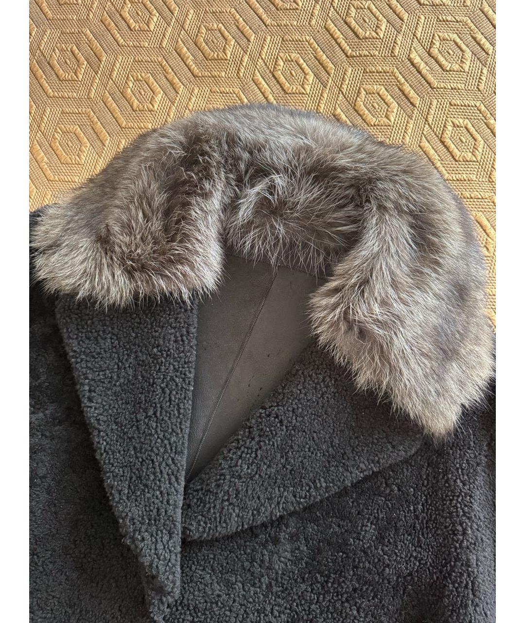 INES & MARECHAL Черная меховая дубленка, фото 3