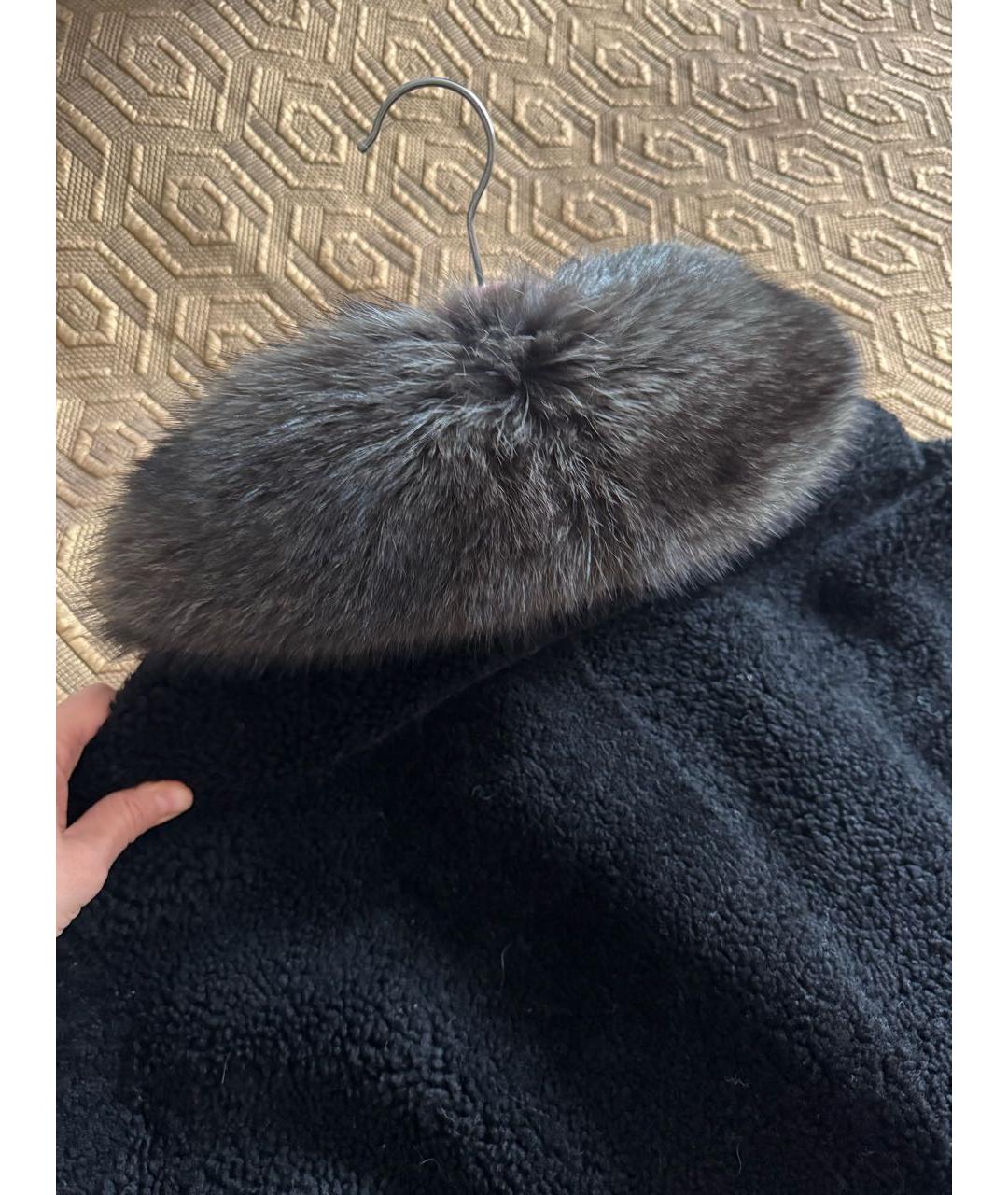 INES & MARECHAL Черная меховая дубленка, фото 4