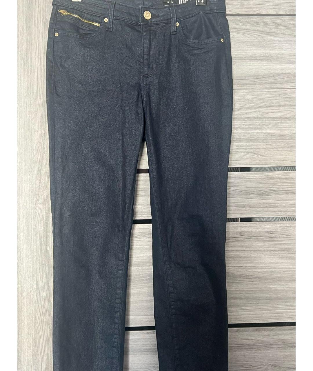ARMANI EXCHANGE Антрацитовые хлопко-эластановые джинсы слим, фото 6