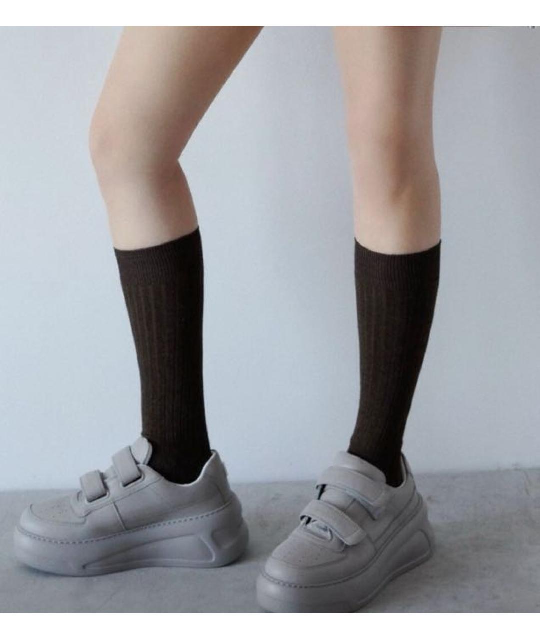 ACNE STUDIOS Серые кожаные кроссовки, фото 4