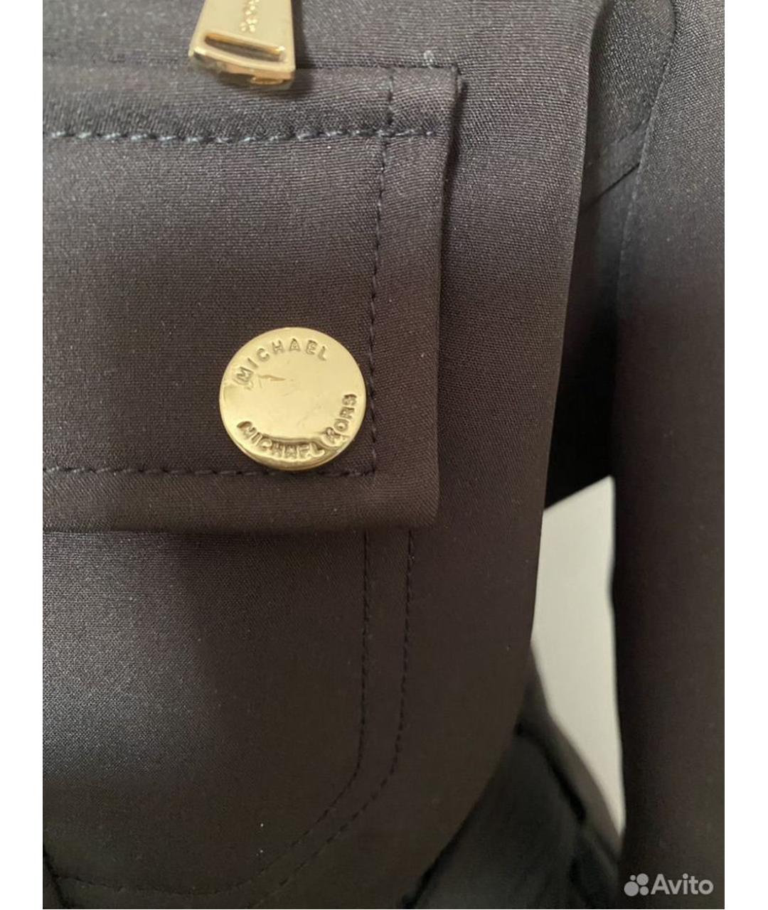 MICHAEL KORS Черное полиэстеровое пальто, фото 4