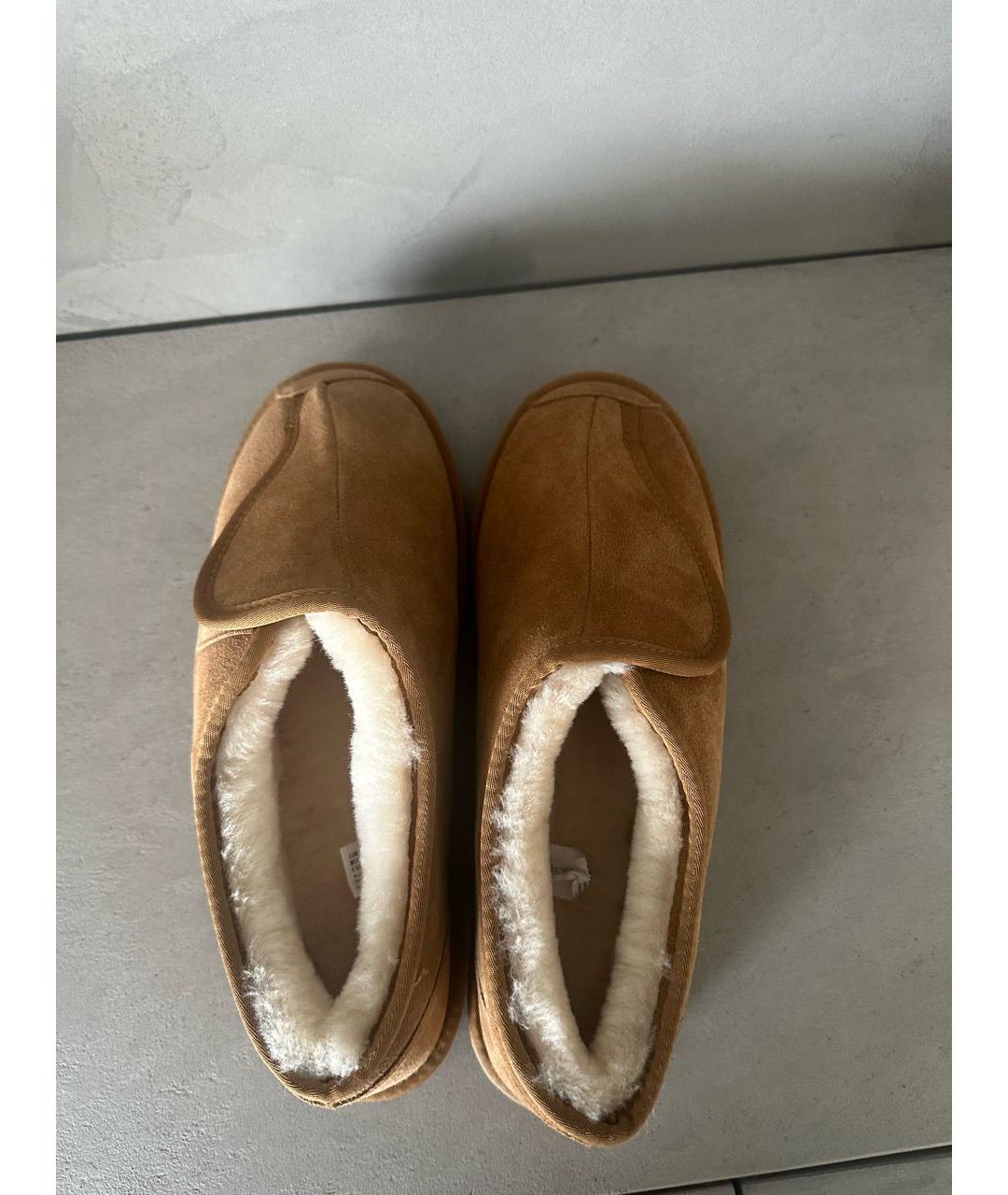 UGG AUSTRALIA Бежевые нубуковые низкие ботинки, фото 3
