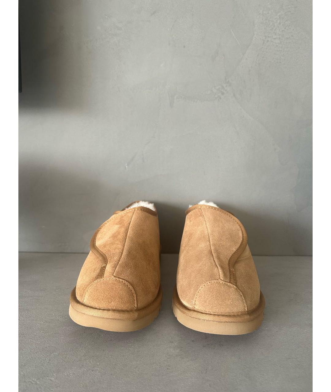 UGG AUSTRALIA Бежевые нубуковые низкие ботинки, фото 6