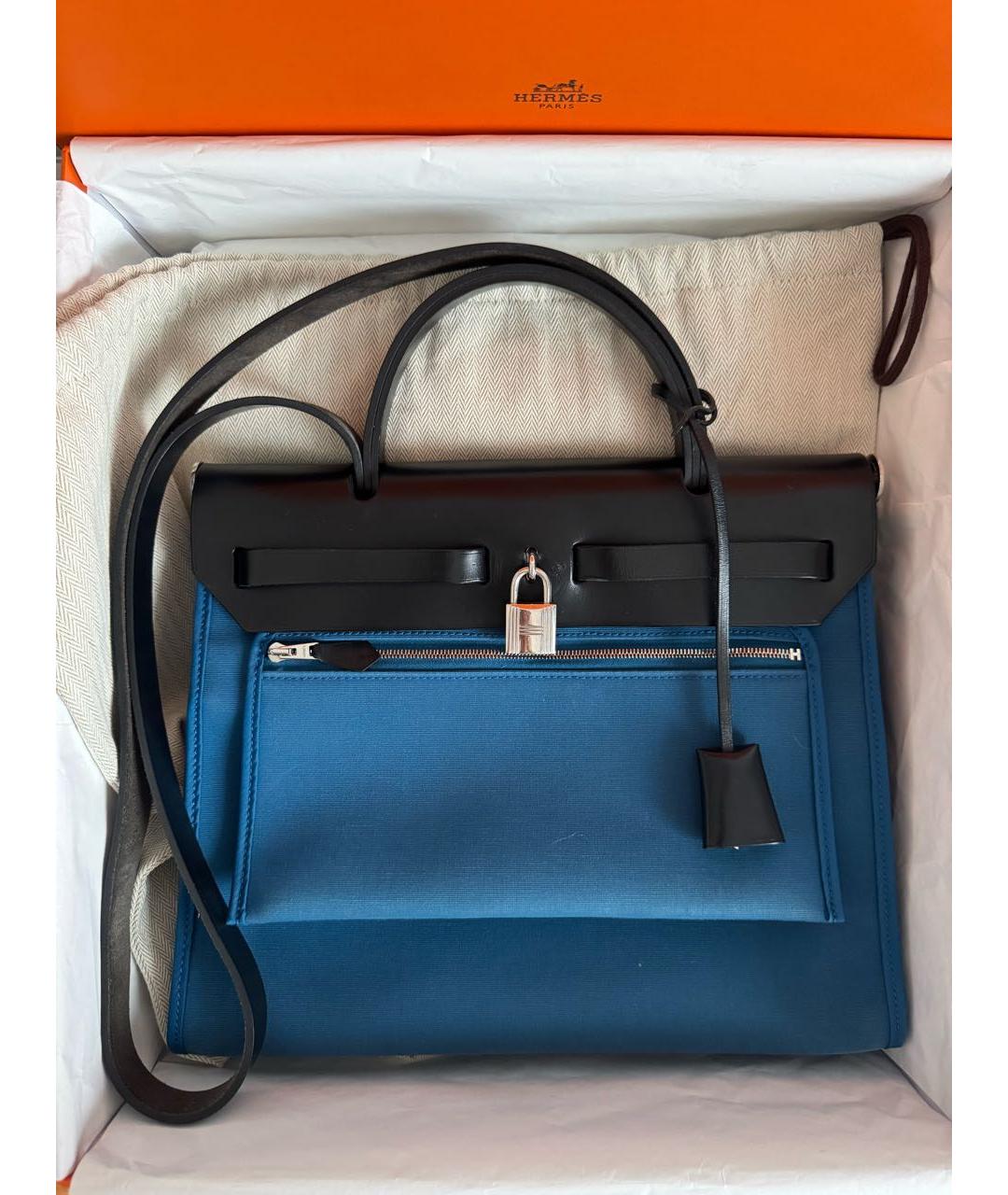 HERMES Синяя сумка через плечо, фото 2