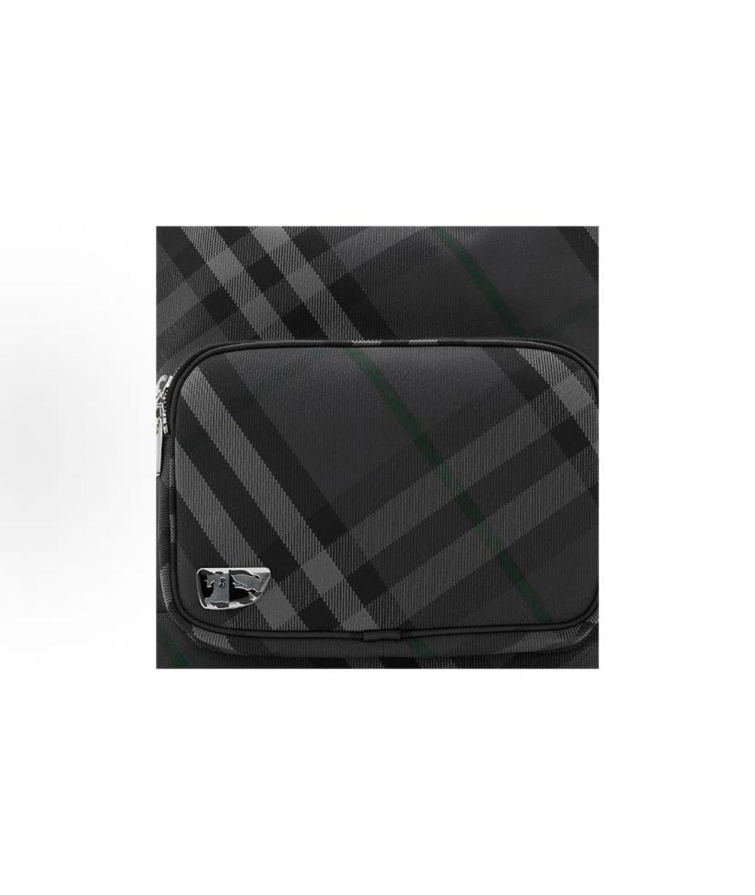 BURBERRY Черный синтетический рюкзак, фото 4