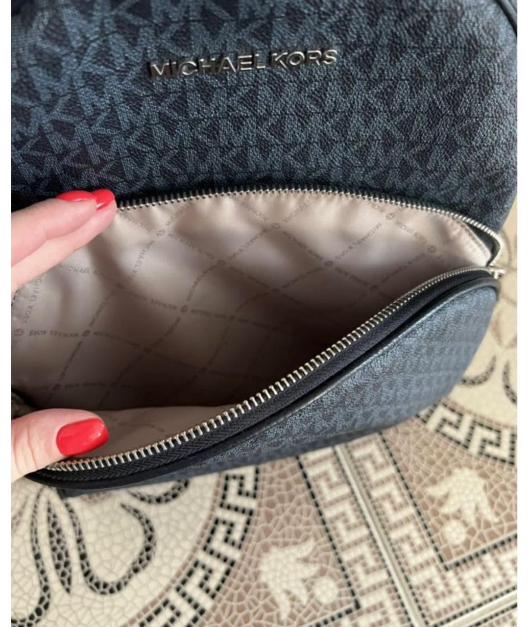 MICHAEL MICHAEL KORS Серый кожаный рюкзак, фото 4