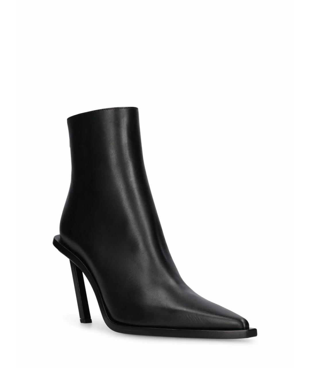 ANN DEMEULEMEESTER Черные кожаные ботильоны, фото 2
