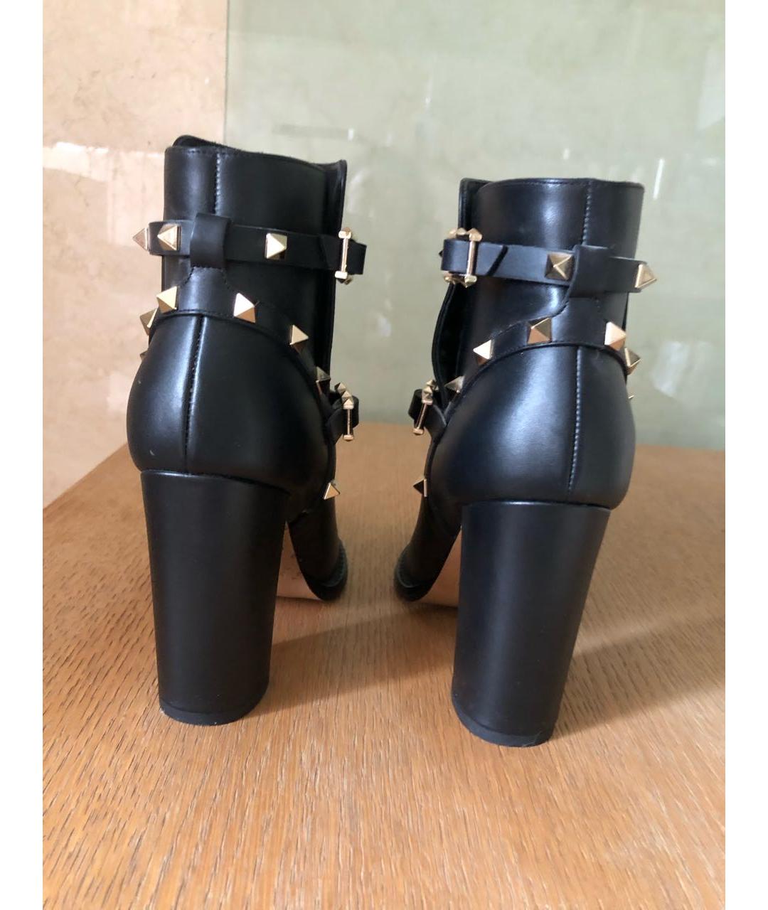 VALENTINO Черные кожаные ботильоны, фото 3