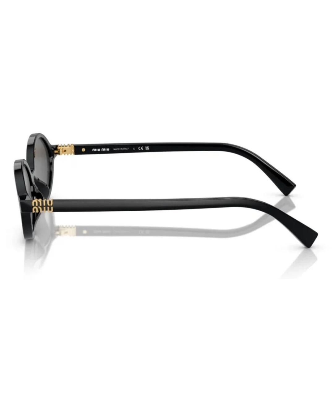 MIU MIU Черные пластиковые солнцезащитные очки, фото 3