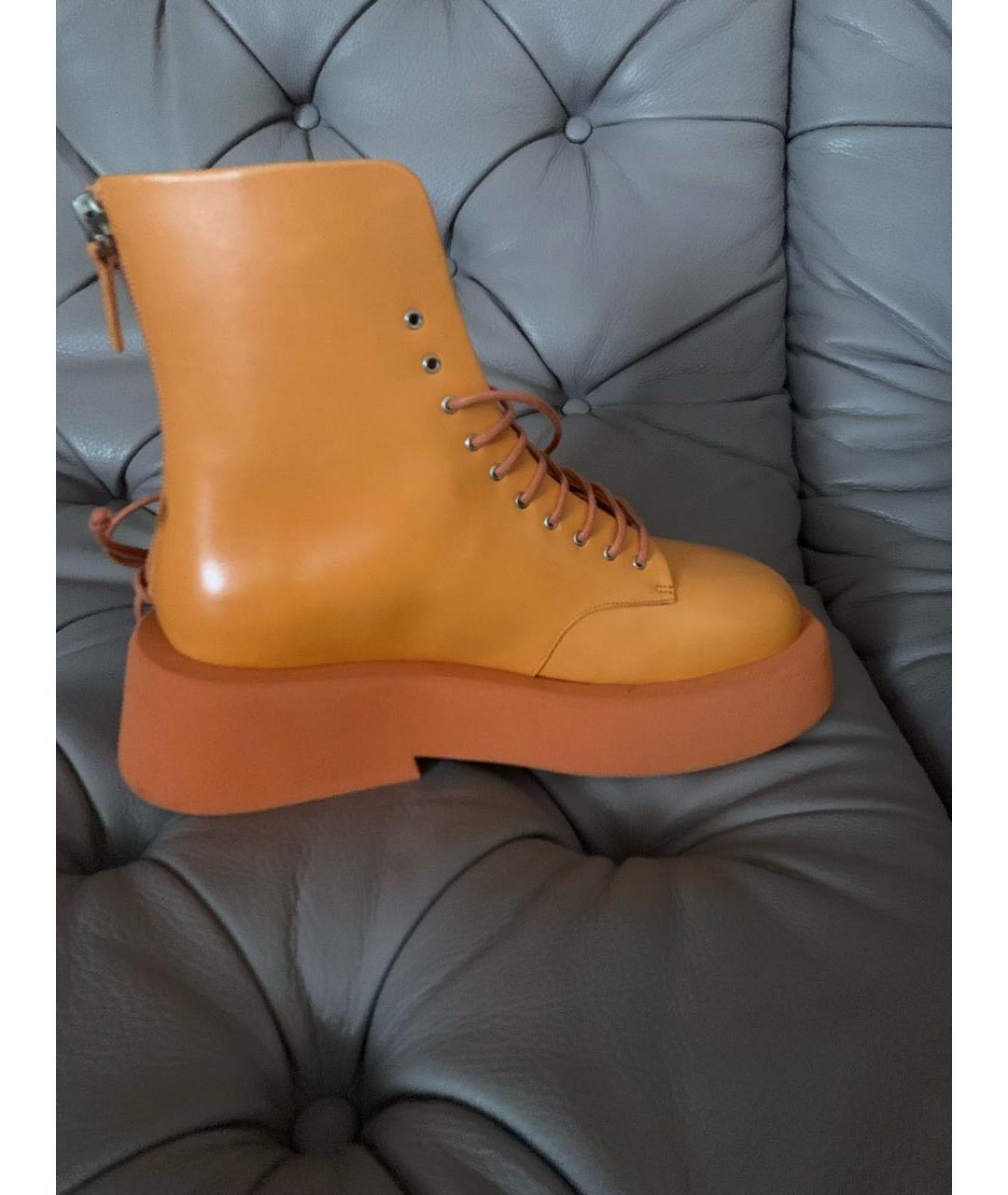 MARSELL Оранжевое кожаные ботинки, фото 2