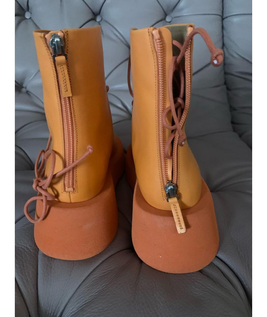MARSELL Оранжевое кожаные ботинки, фото 3