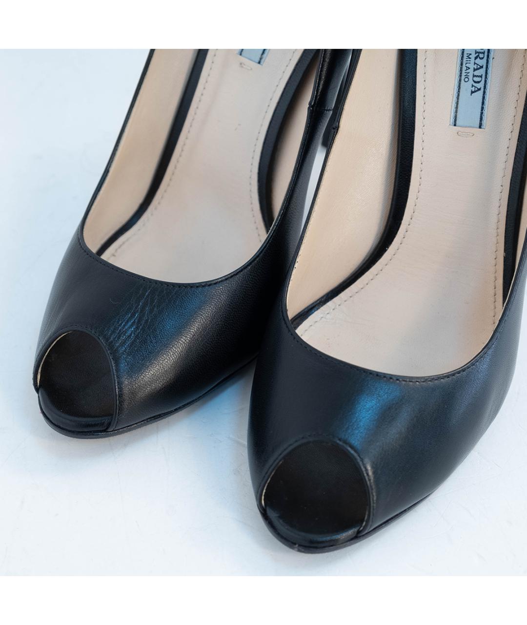 PRADA Черные кожаные туфли, фото 3