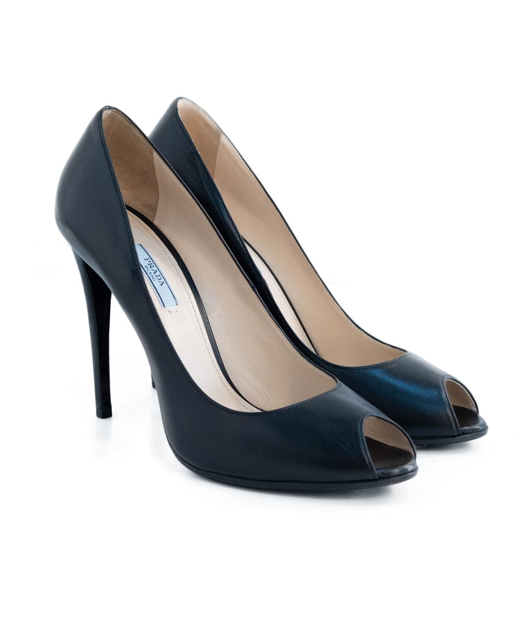 PRADA Черные кожаные туфли, фото 2