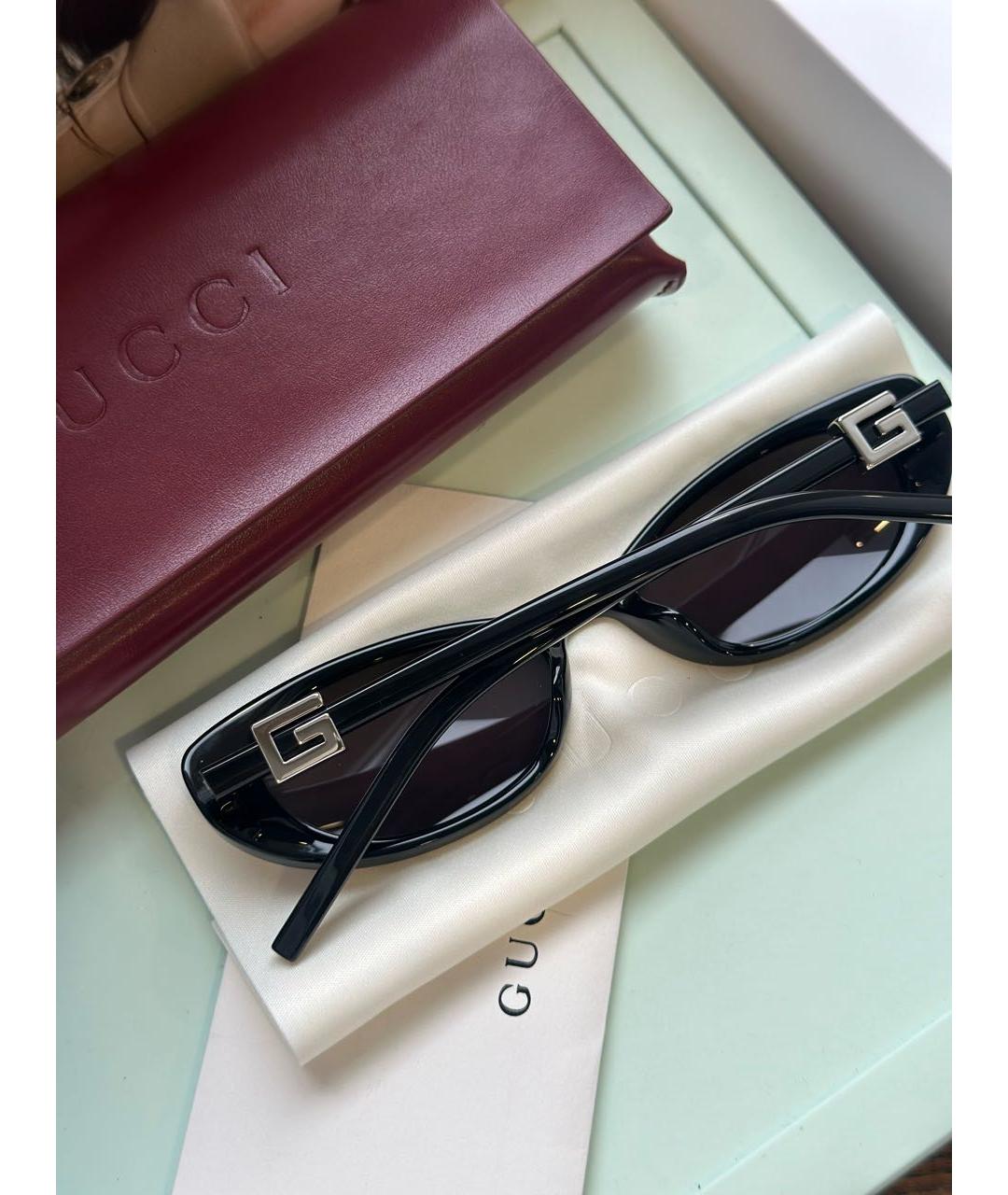 GUCCI Черные пластиковые солнцезащитные очки, фото 4