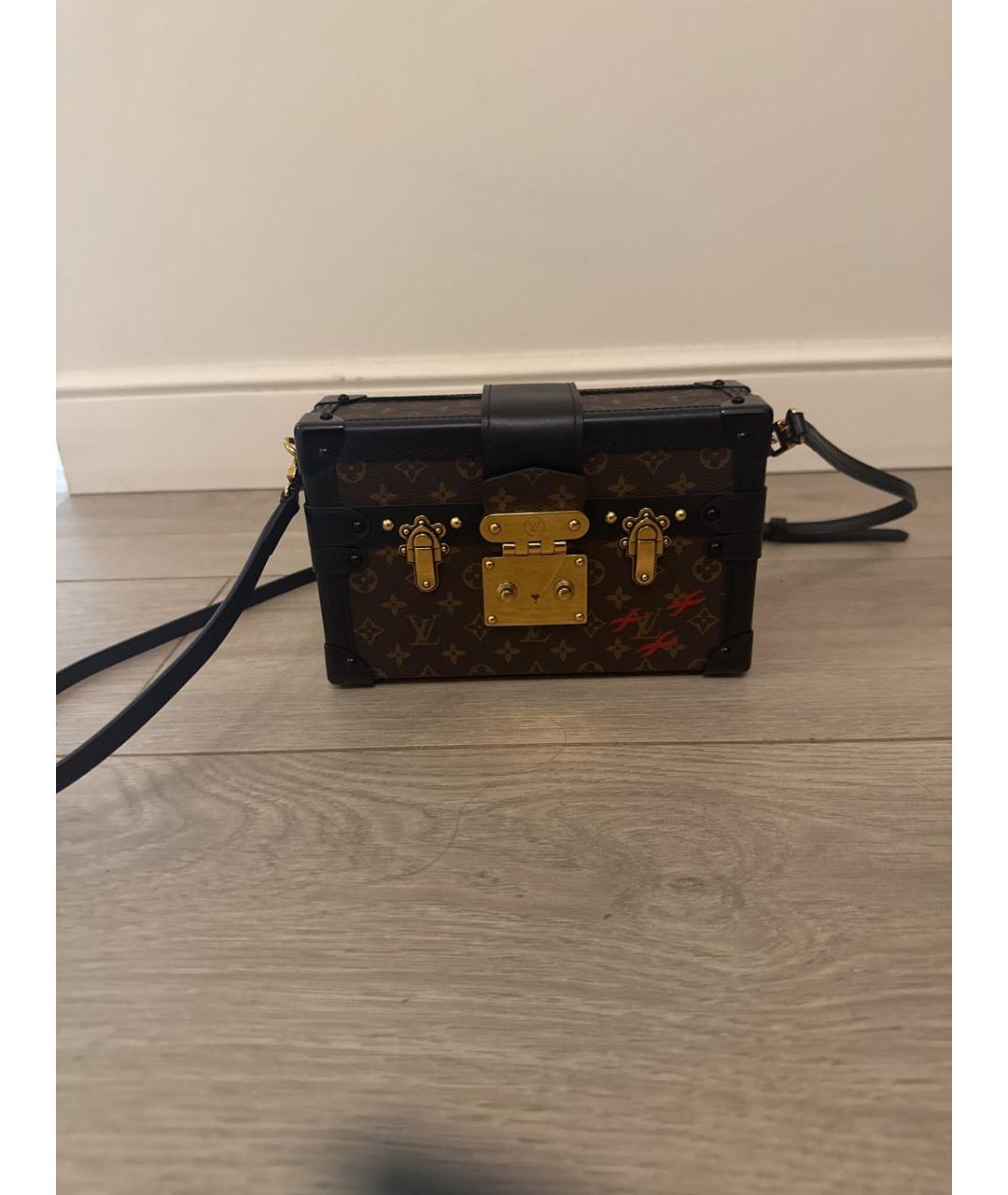 LOUIS VUITTON Коричневая кожаная сумка через плечо, фото 4