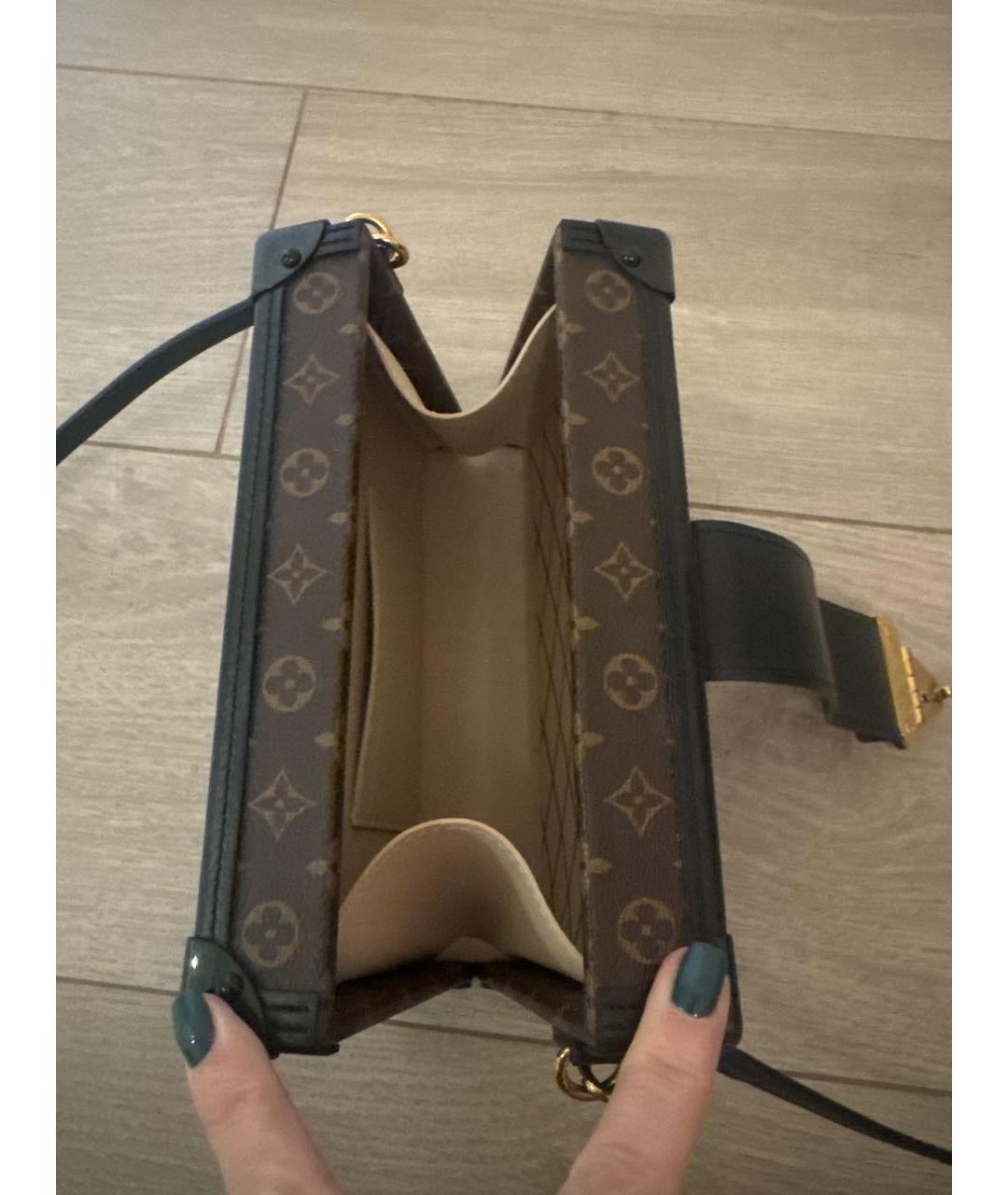 LOUIS VUITTON Коричневая кожаная сумка через плечо, фото 2