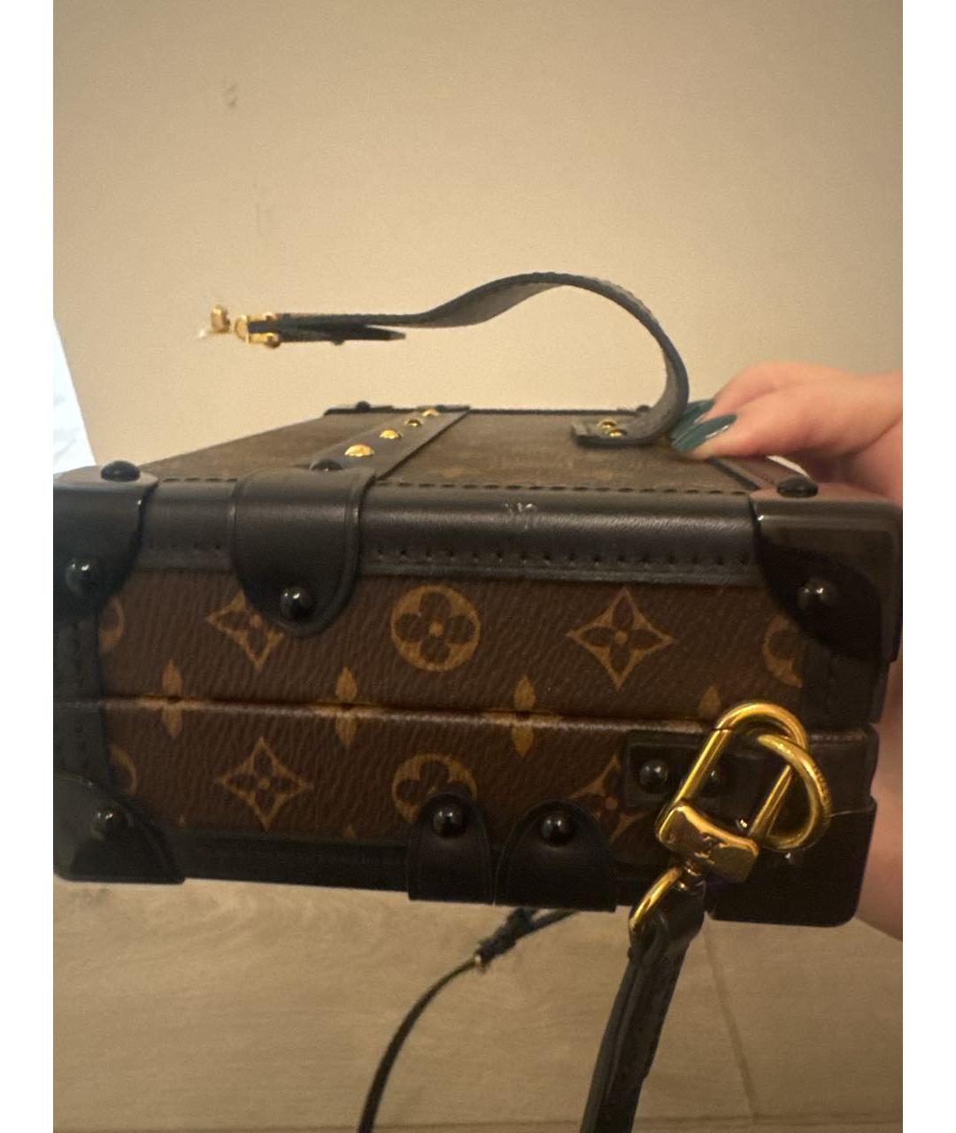 LOUIS VUITTON Коричневая кожаная сумка через плечо, фото 3