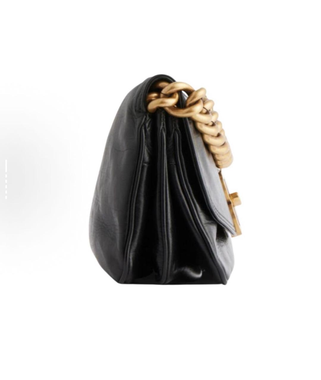 BALENCIAGA Черная кожаная сумка через плечо, фото 3