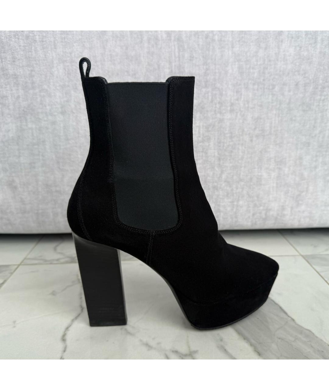 SAINT LAURENT Черные замшевые ботильоны, фото 9