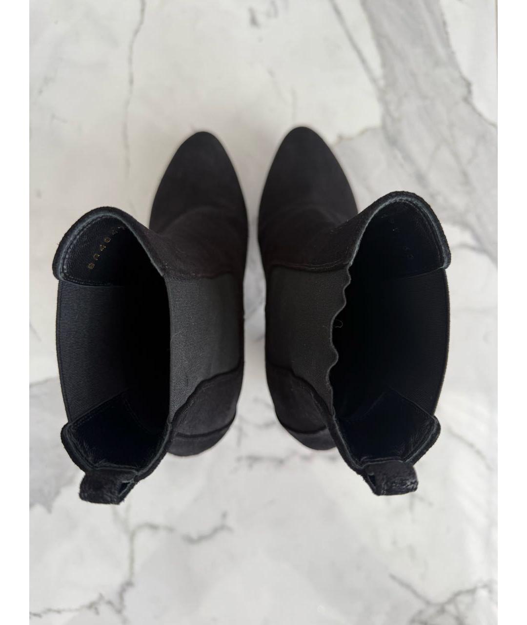 SAINT LAURENT Черные замшевые ботильоны, фото 3