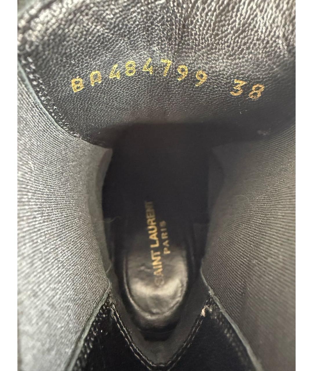 SAINT LAURENT Черные замшевые ботильоны, фото 5