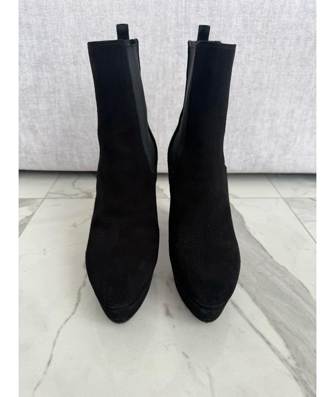 SAINT LAURENT Черные замшевые ботильоны, фото 2