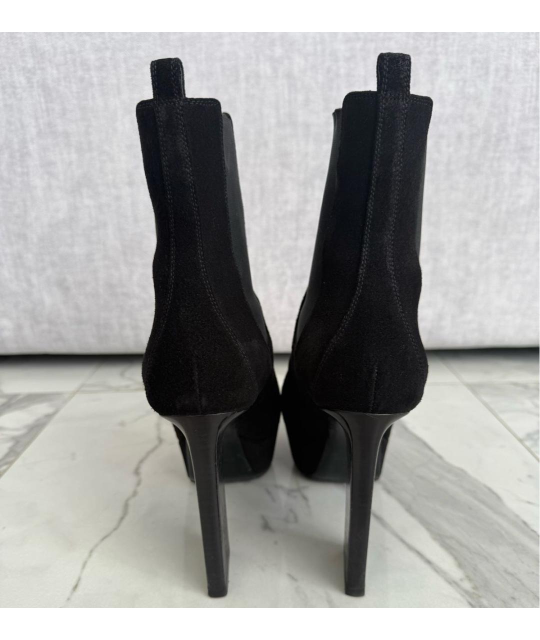 SAINT LAURENT Черные замшевые ботильоны, фото 4