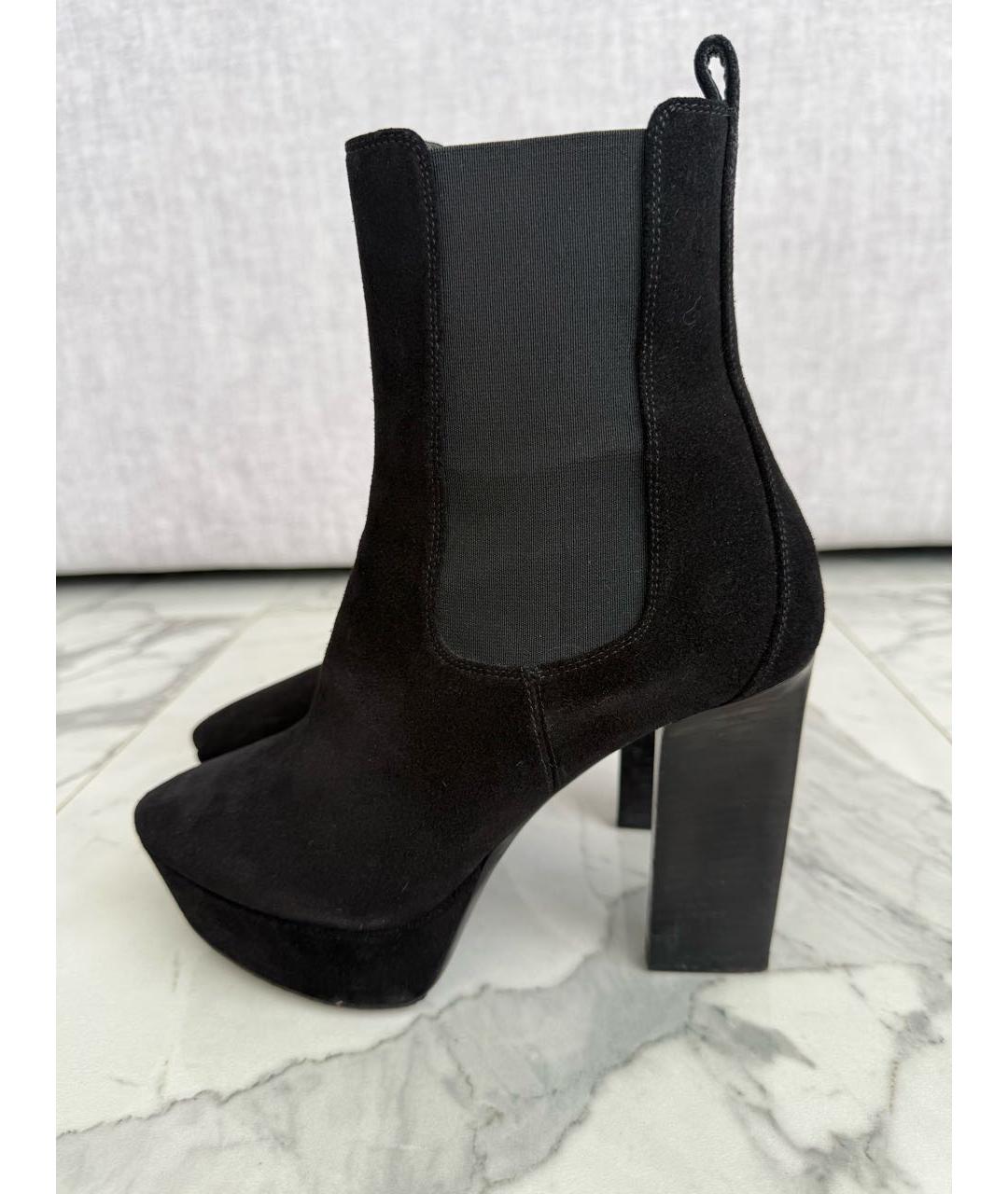 SAINT LAURENT Черные замшевые ботильоны, фото 8