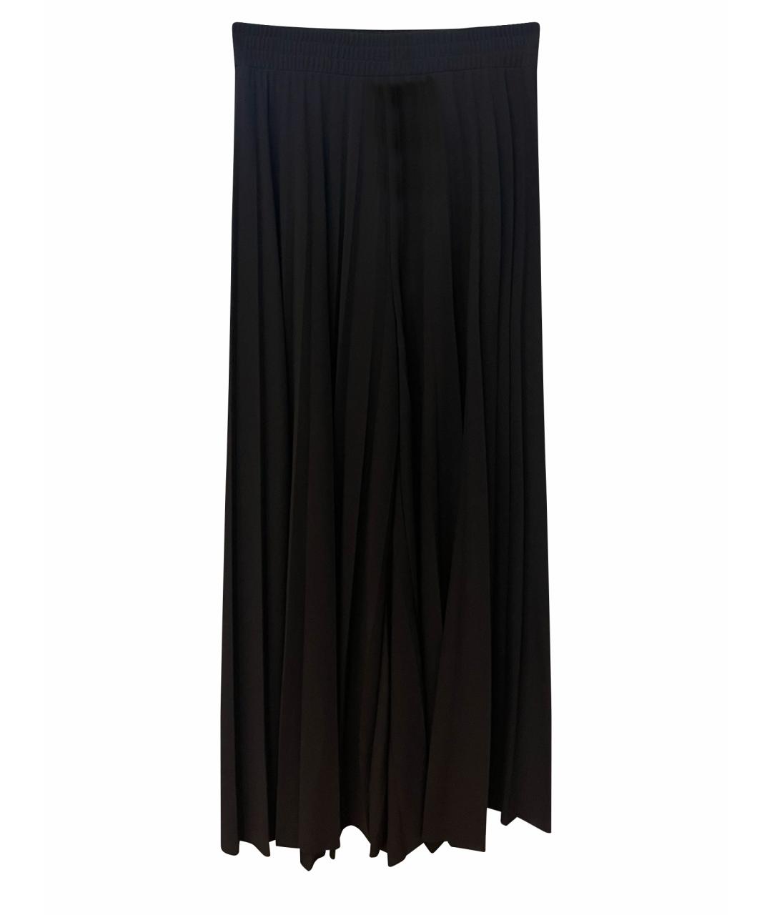 'S MAX MARA Черные полиэстеровые брюки широкие, фото 1