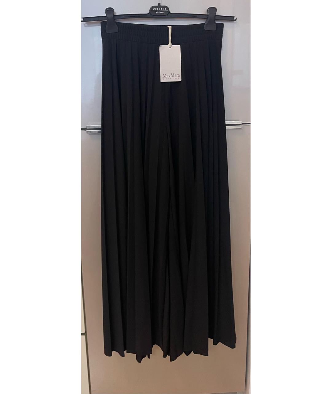 'S MAX MARA Черные полиэстеровые брюки широкие, фото 2