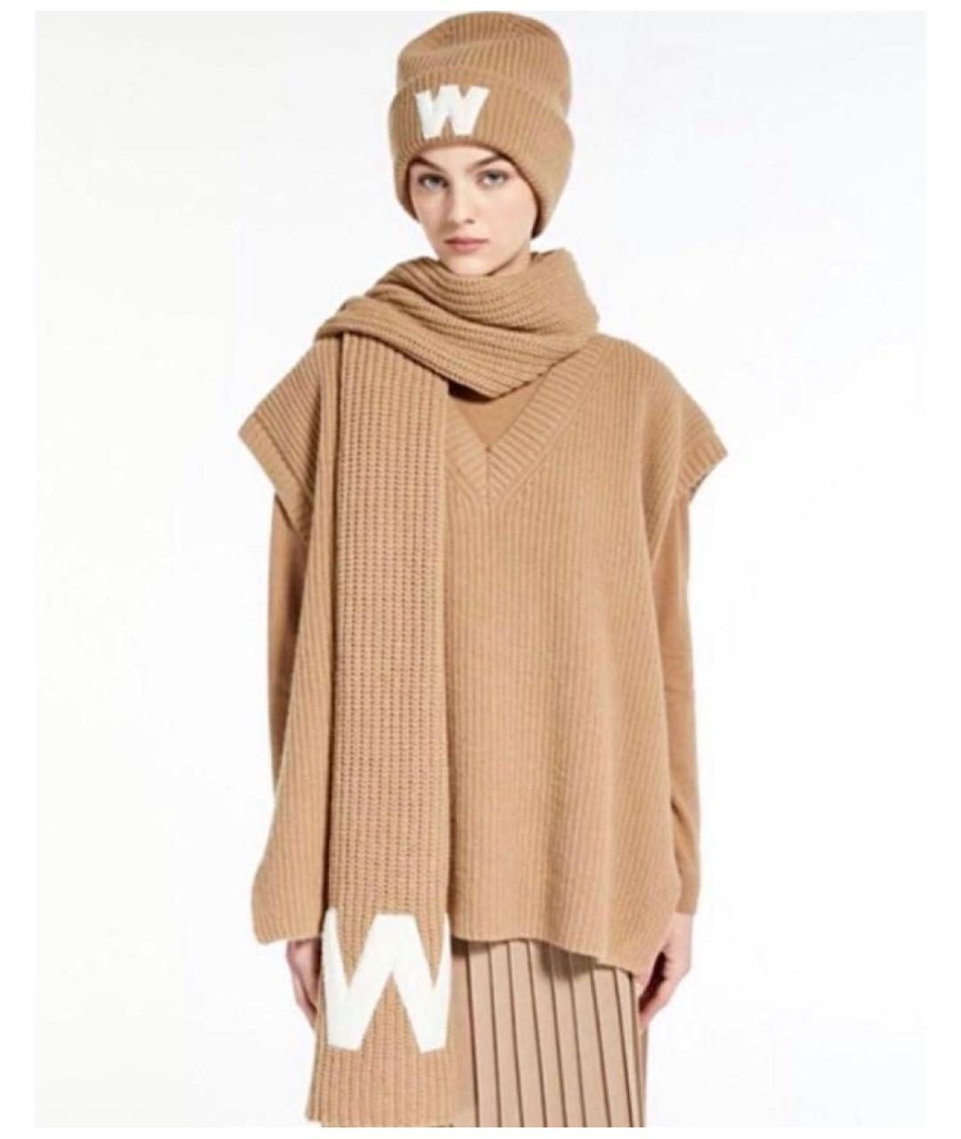 WEEKEND MAX MARA Бежевая шерстяная шапка, фото 2