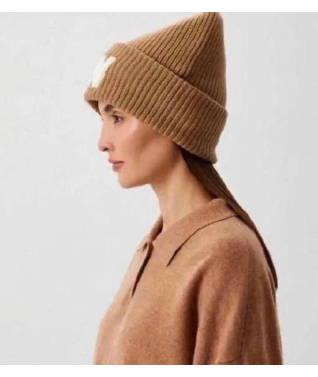 WEEKEND MAX MARA Бежевая шерстяная шапка, фото 4