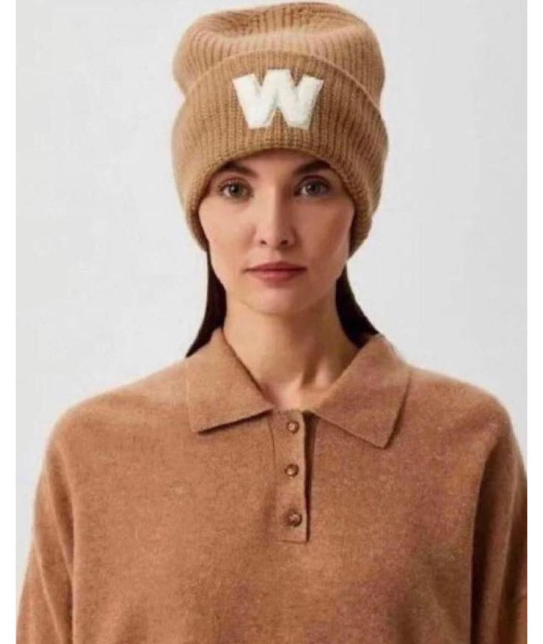 WEEKEND MAX MARA Бежевая шерстяная шапка, фото 3
