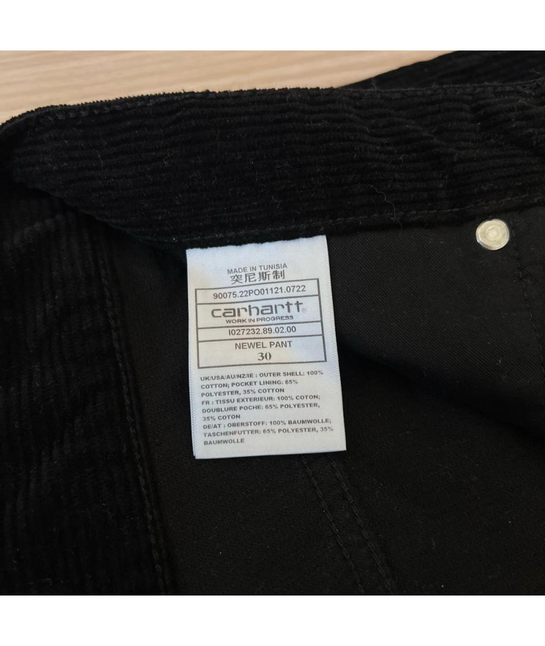 CARHARTT WIP Черные хлопковые повседневные брюки, фото 7