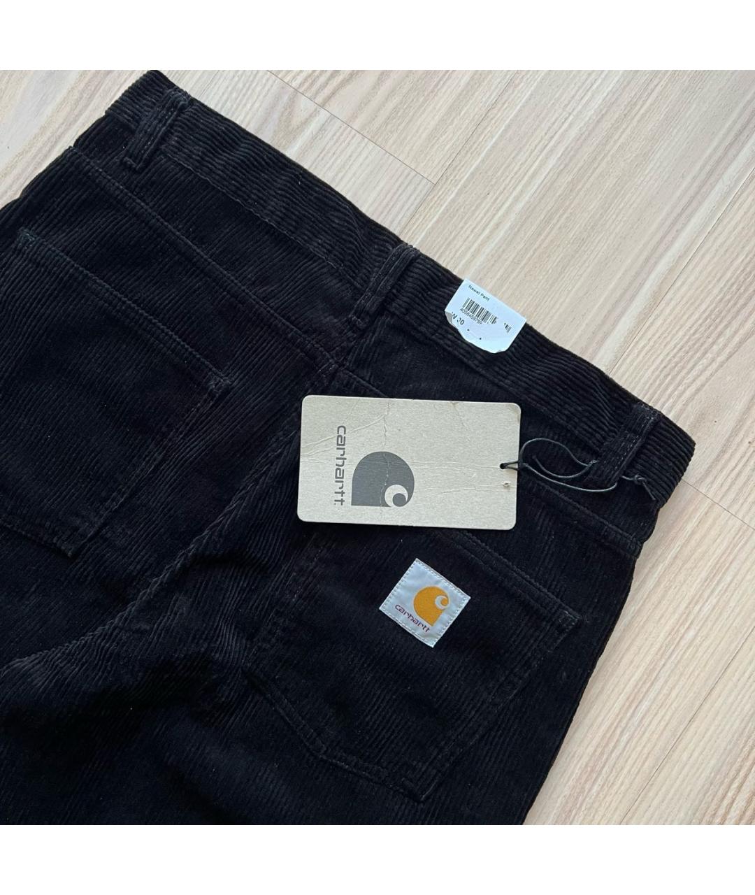CARHARTT WIP Черные хлопковые повседневные брюки, фото 4