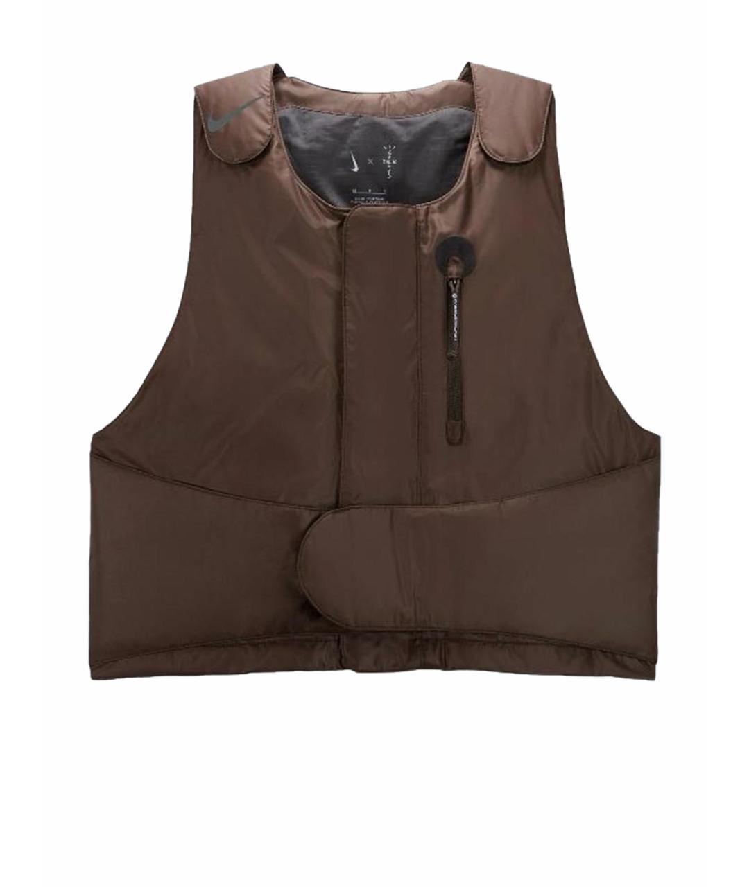 NIKE Коричневый полиэстеровый жилет, фото 1