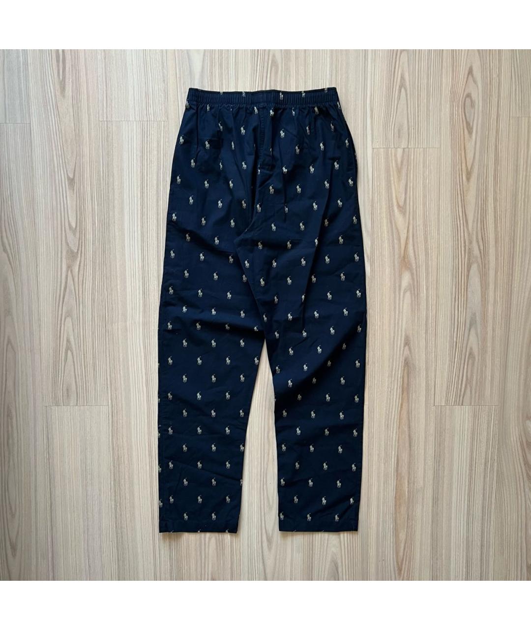 POLO RALPH LAUREN Темно-синие хлопковые классические брюки, фото 4