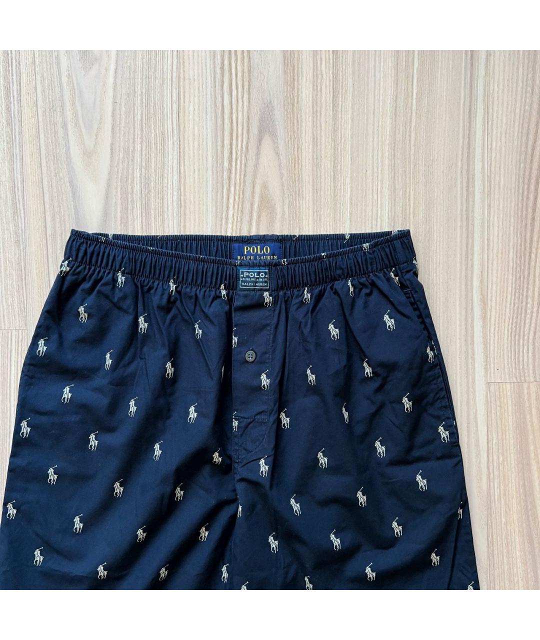 POLO RALPH LAUREN Темно-синие хлопковые классические брюки, фото 2