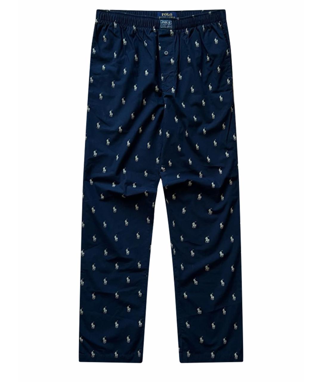 POLO RALPH LAUREN Темно-синие хлопковые классические брюки, фото 1