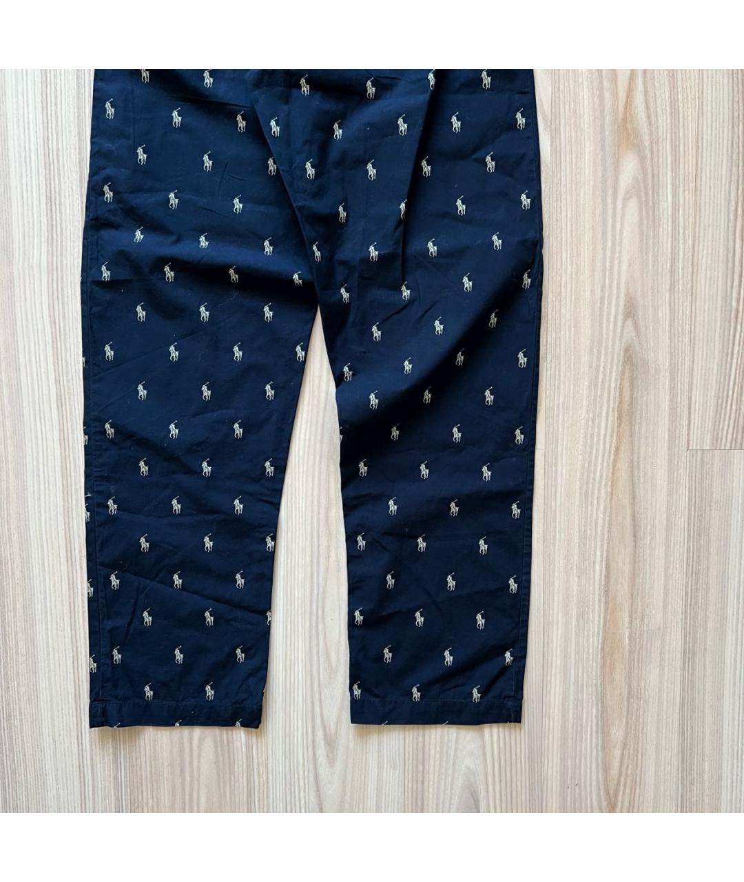 POLO RALPH LAUREN Темно-синие хлопковые классические брюки, фото 6
